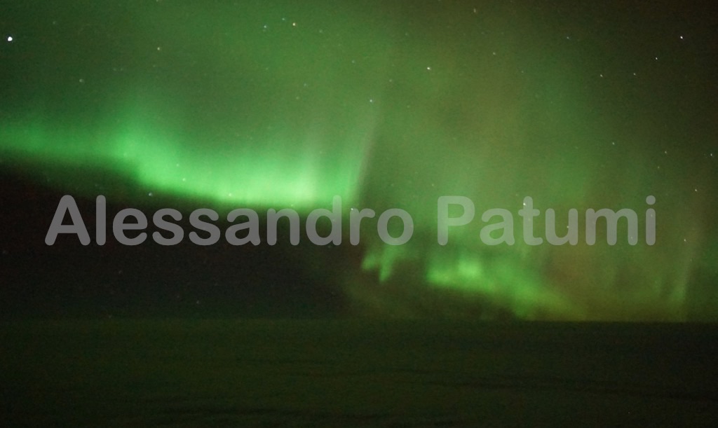 Northern lights from the airplane